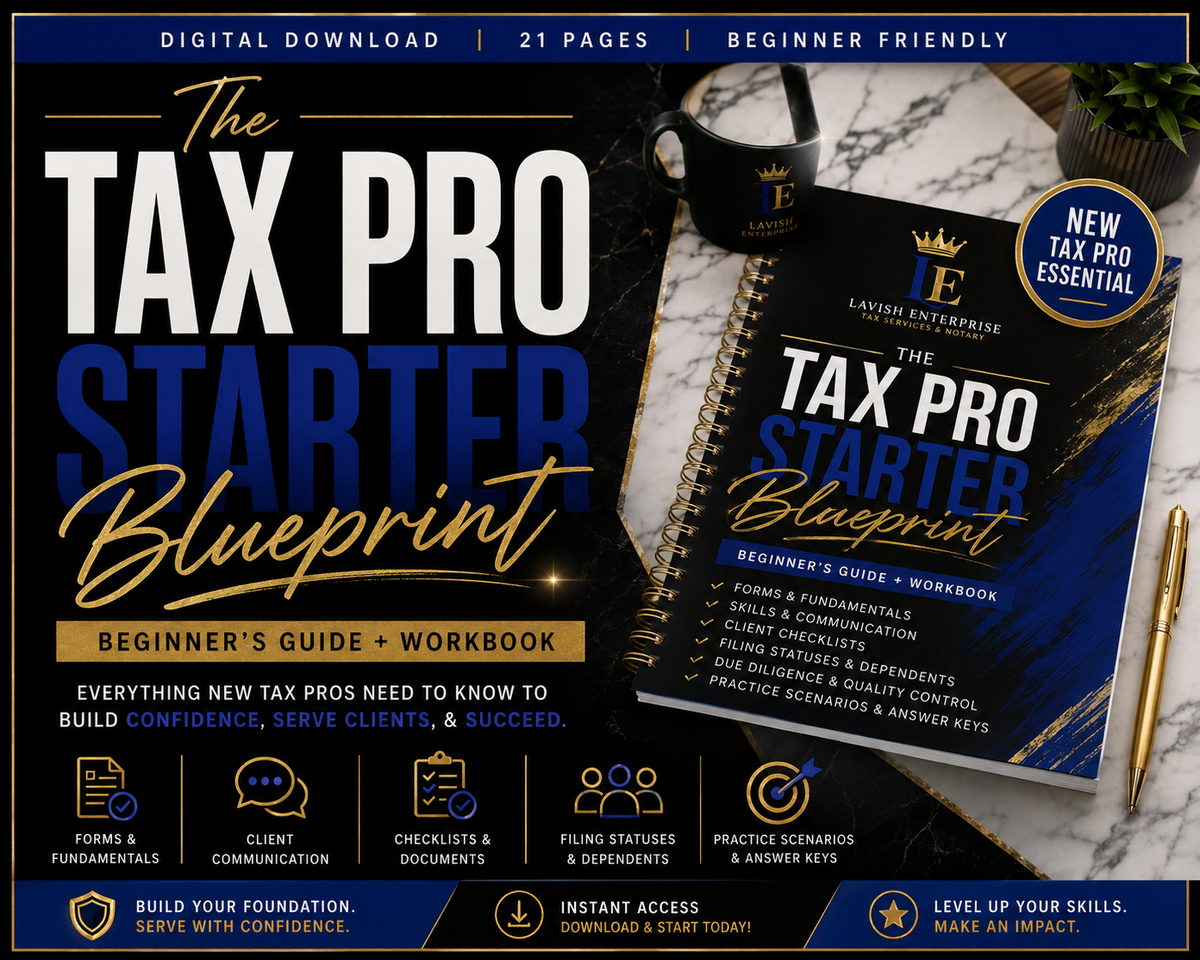 Beginner Tax Pro E-Book